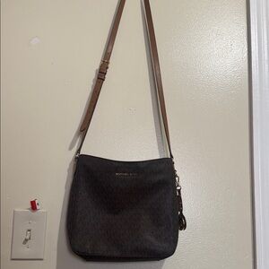 Michael Kors Dark brown and Tan Crossbody Bag